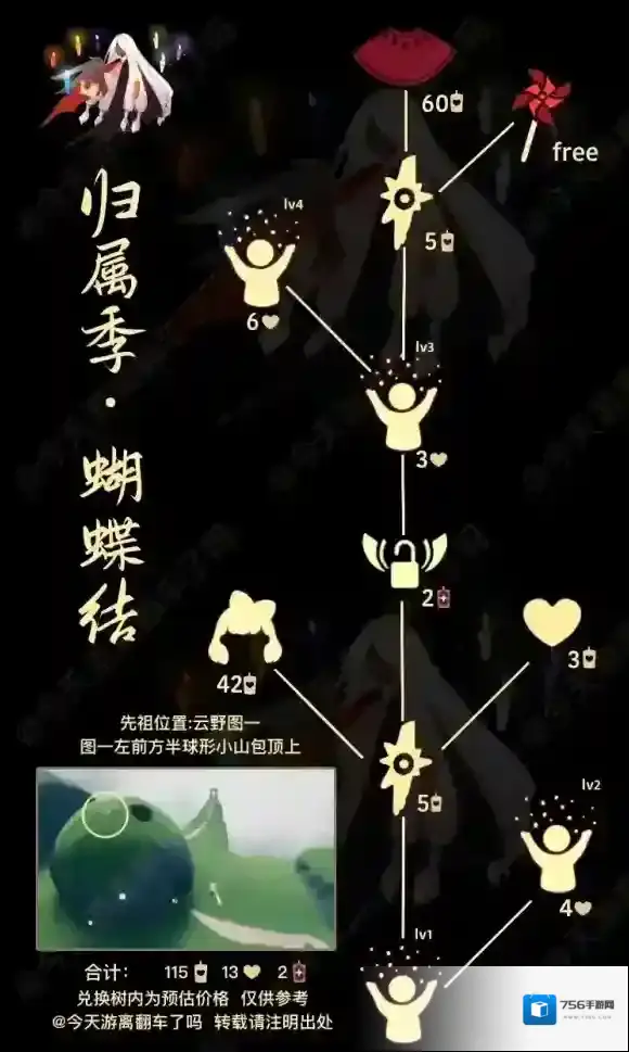 Sky光遇蝴蝶结