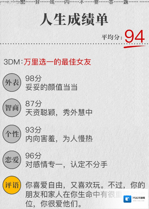 微信朋友圈人生成绩单测试地址介绍