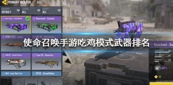 使命召唤手游吃鸡模式武器怎么选 吃鸡模式武器排行介绍