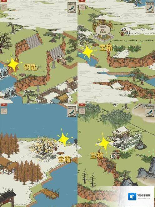 江南百景图徽州府探险歙县双鲤钥匙宝箱位置