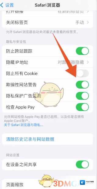 safari浏览器选项
