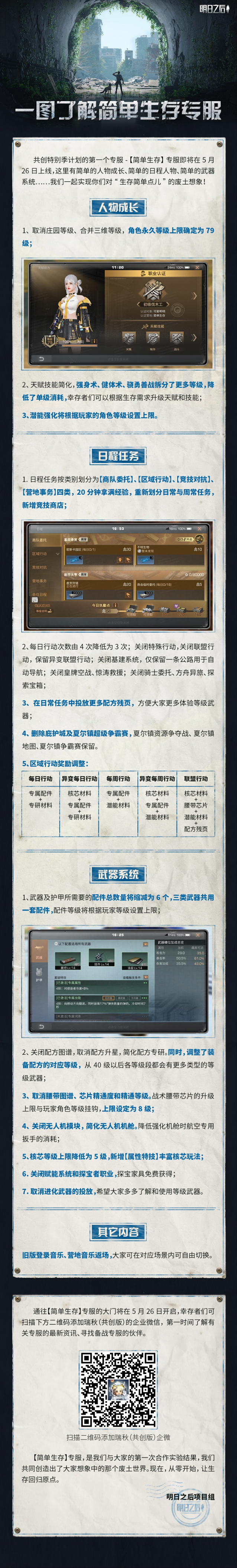 三分钟，让你快速了解明日之后“简单生存专服”！